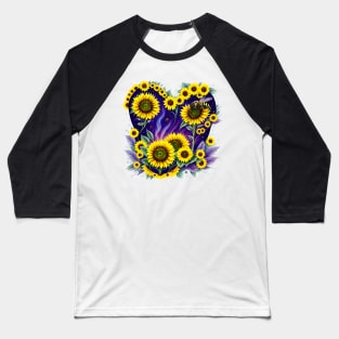 Bee On A Sunflower Baseball T-Shirt